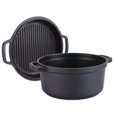  Кастрюля Maestro (24 см) 4.5 л з антипригарним покриттям і з кришкою-сковородою гриль