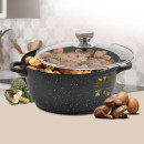  Кастрюля-казан Maestro Granite (28 см) 6 л з антипригарним гранітним покриттям і з кришкою