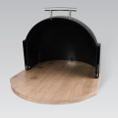  Хлібниця Maestro -BLACK (37.5x27.5x21 см) з бамбука з відкидною пластиковою кришкою