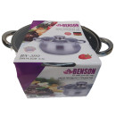Кастрюля Benson зі скляною кришкою 6.5 л | Каструля з нержавіючої сталі