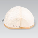  Хлібниця Maestro-BEIGE (37.5x27.5х21см) з бамбука з відкидною пластиковою кришкою