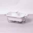 Марміт керамічний Kamille 1.4 л зі скляною кришкою та металевою підставкою