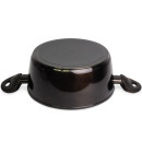  Кастрюля Kamille 24см з алюмінію з антипригарним покриттям Black marble і скляною кришкою