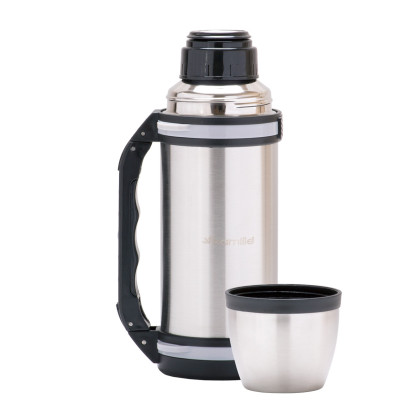  Термос Kamille 1500ml. з нержавіючої сталі з ручкою та ремінцем
