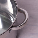  Кастрюля Kamille 4.5 л з нержавіючої сталі з кришкою і порожнистими ручками для індукції