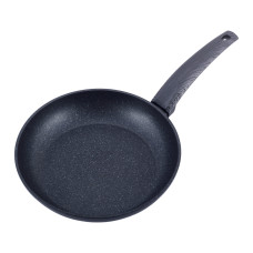 Сковорода Kamille 24см з антипригарним покриттям Black marble з алюмінію для індукції