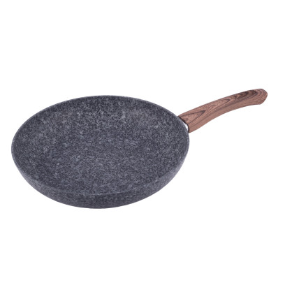  Сковорода Kamille 30см з антипригарним покриттям Grey marble з алюмінію для індукції