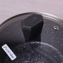  Ківш з кришкою Kamille 1.2 л з литого алюмінію та антипригарним покриттям "мармур" для індукції