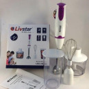 Занурювальний блендер Livstar ручний із мірною чашею, виночком, склянкою | Кухонний подрібнювач продуктів