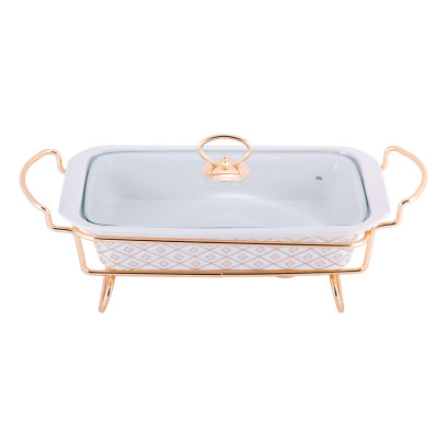  Марміт керамічний Kamille прямокутний 30,5*19*6см. з підставкою