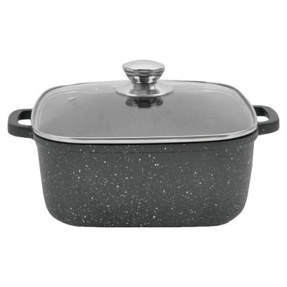  Кастрюля-казан Maestro Granite (28 см) 8 л з антипригарним гранітним покриттям і зі скляною кришкою