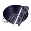 Котел чугунний для плову Kamille Wok з антипригарним покриттям для індукції та газу 4,5 L Котел чугунний для плову Kamille Wok з антипригарним покриттям для індукції та газу 4,5 L