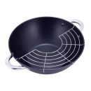 Котел чугунний для плову Kamille Wok з антипригарним покриттям для індукції та газу 4,5 L Котел чугунний для плову Kamille Wok з антипригарним покриттям для індукції та газу 4,5 L