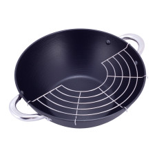 Котел чугунний для плову Kamille Wok з антипригарним покриттям для індукції та газу 4,5 L