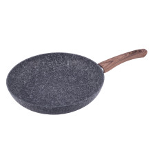  Сковорода Kamille 30см з антипригарним покриттям Grey marble з алюмінію для індукції