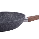  Сковорода Kamille 30см з антипригарним покриттям Grey marble з алюмінію для індукції