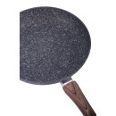  Сковорода Kamille 30см з антипригарним покриттям Grey marble з алюмінію для індукції