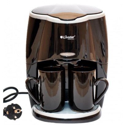  Кофеварка Livstar LSU 1190 650W + 2 чашки 220V | кавова машина з двома чашками