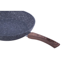  Сковорода Kamille 30см з антипригарним покриттям Grey marble з алюмінію для індукції